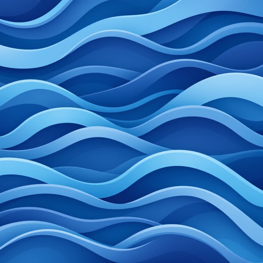AI generated: blue waves vector style background for a logo wiith different shades of blue 