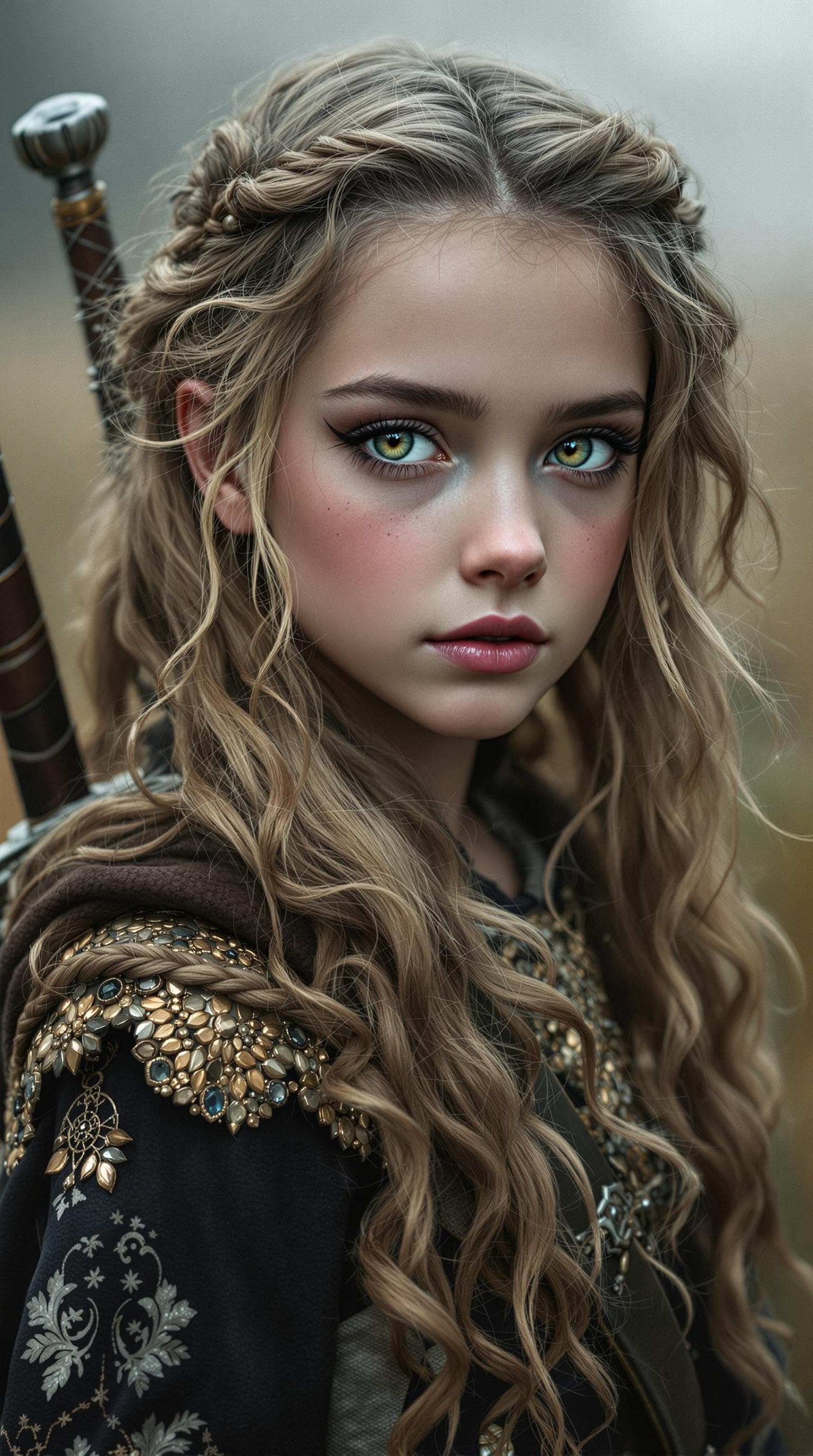 AI generated: a professional photo of a exceptionally of the most beautiful Scottish girl in the world, (age 11), ...