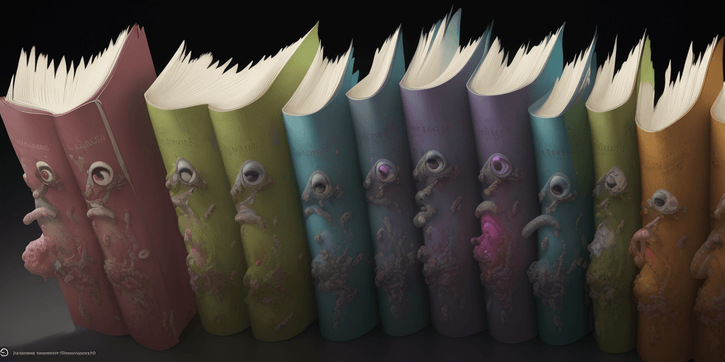 AI generated: A ultrarrealistic, very saturated colorful first take photo of several bacillus funny bacterias belo...
