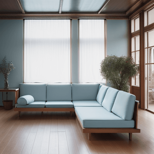 AI generated: High resolution photography interior design, dreamy sunken living room conversation pit, wooden floo...