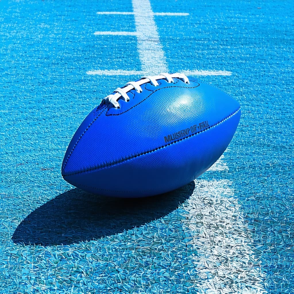 AI generated: Blue football
