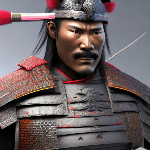 AI generated: 3d photo of ultra realistic samurai warrior, high definition, 8k, vibrant colors, ultra clear