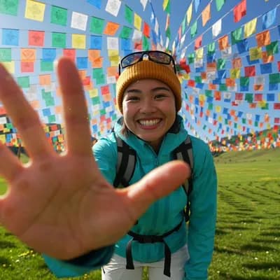 AI generated video: Asset type: portrait image for social post
Primary request: create a photorealistic travel selfie po...