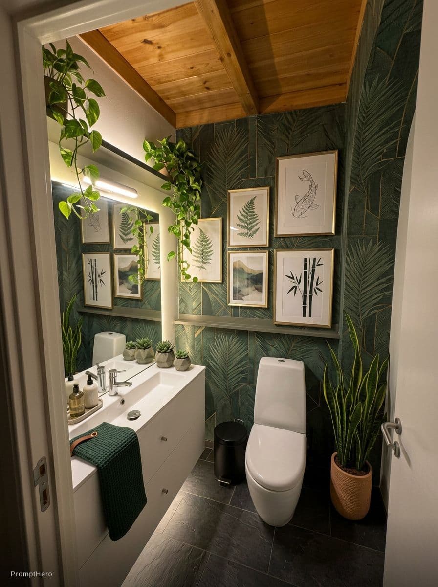 AI generated: Whilst keeping all the dimensions the same, re-design this bathroom to be a super cool modern place ...