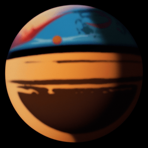 AI generated: lofi retro art of a planet, matte paper background --ar 9:19