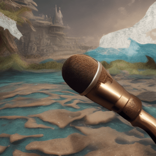 AI generated: The Realm of Liquid Dreams – A captivating scene showcasing a fantastical water texture and a brown ...