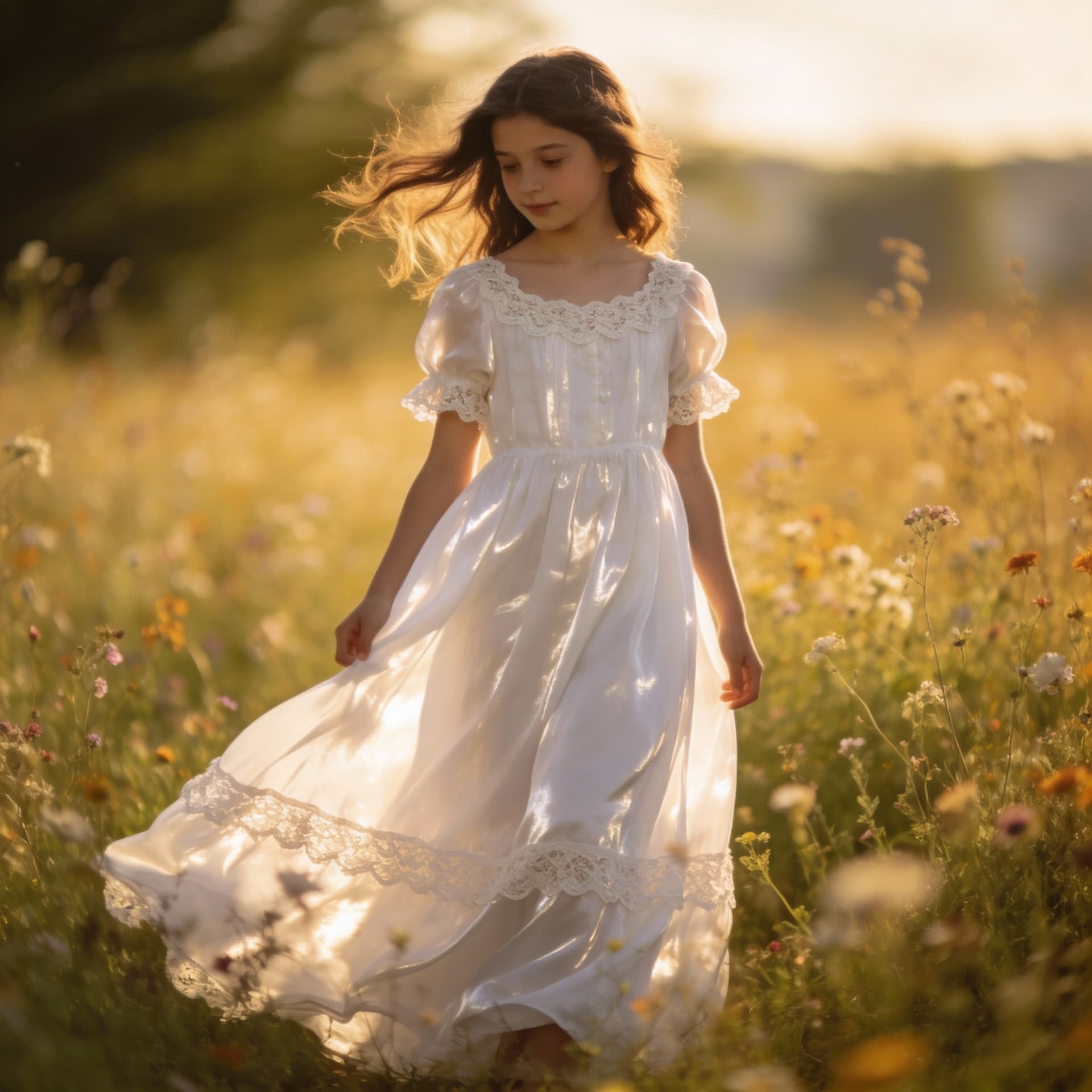 Seedream 4 prompt: девушка белом платье, 