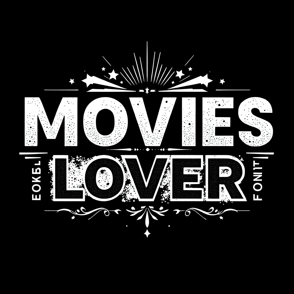 AI generated: A sleek, cinematic design featuring the bold text "MOVIES LOVER" in an elegant, modern font. The tex...