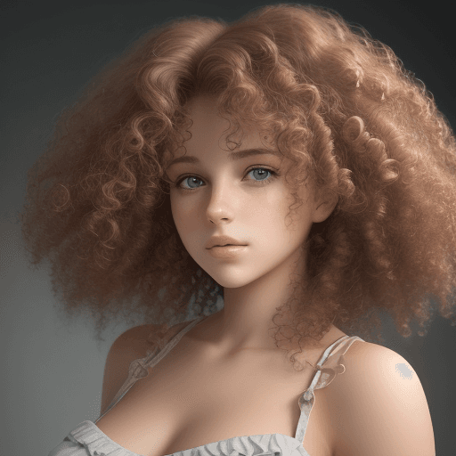 AI generated: Photo of a ultra realistic
 girl with curly hair