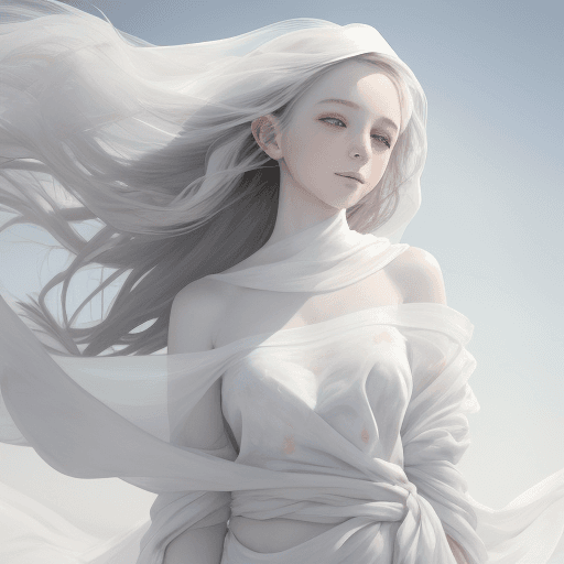 AI generated: oil painted portrait of beautiful girl, pale pastel colors skatters, the oil brushstrokes are notice...