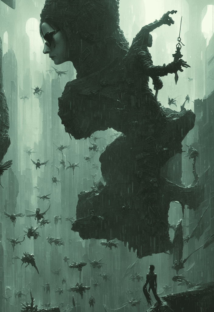 AI generated: matrix the movie, highly detailed, illustration, fantasy art, in the style of greg rutkowski, cinema...