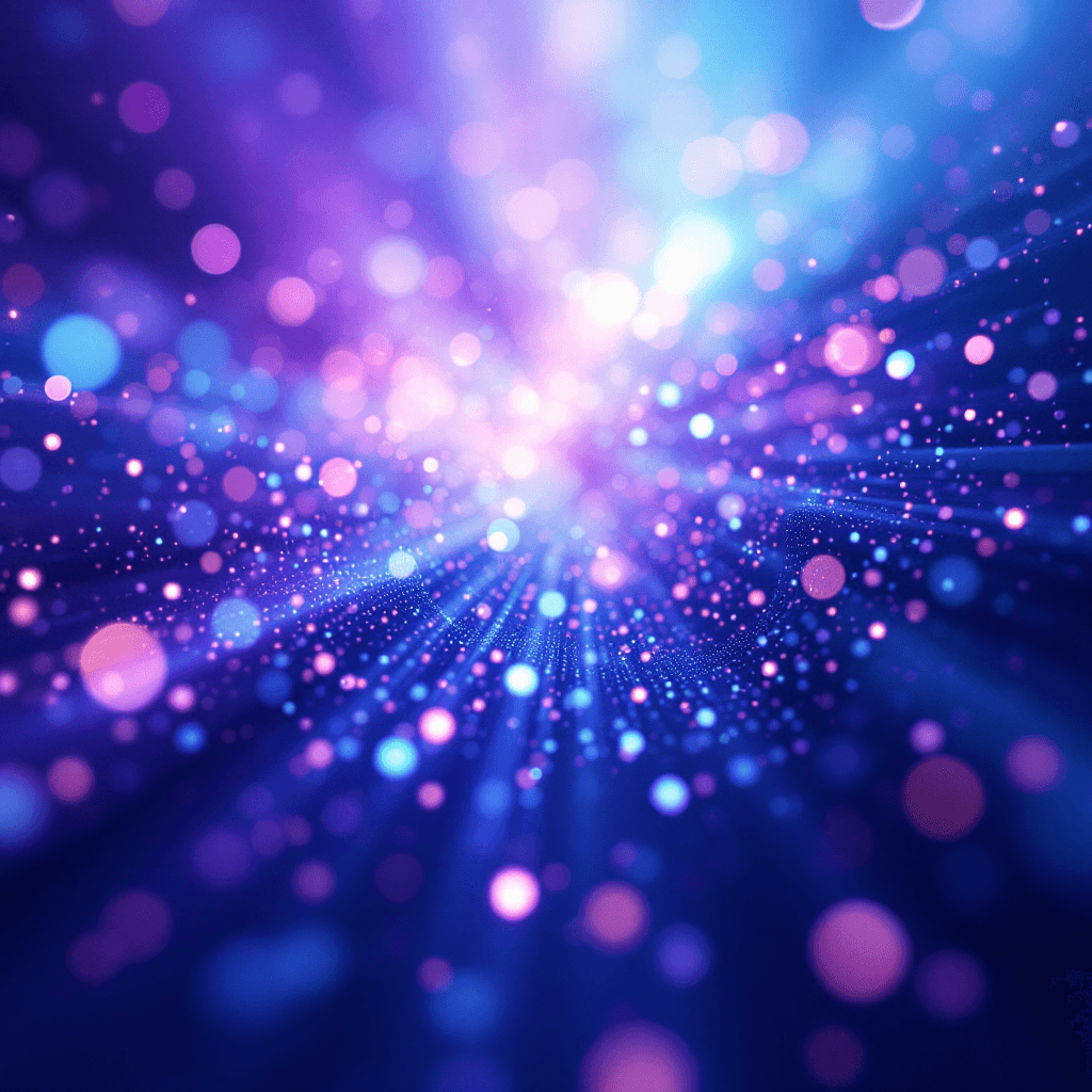 AI generated: A vibrant abstract image of pulsating light particles, creating a sense of energy and motion, with a...