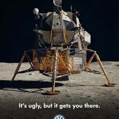 AI generated video: Let the shuttle land on the moon from far away