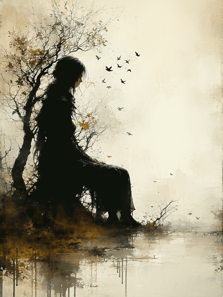 AI generated: The Enigma of Loss: Explore the emotional journey of a character facing the aftermath of a loss, the...