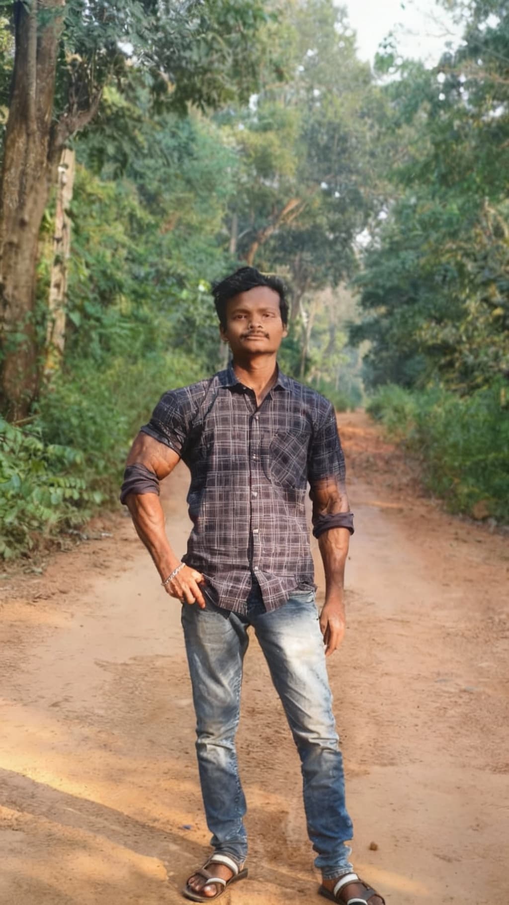 AI generated: Looking fit ,body building 