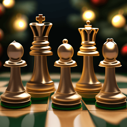 AI generated: chess pieces Christmas