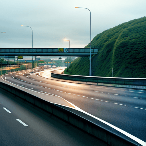 AI generated: empty motorway and street during COVID