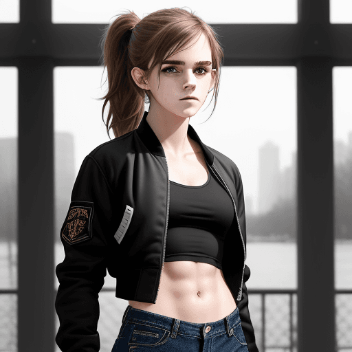 AI generated: centered, soft photo, beautiful 18 years old. girl Emma Watson, (RAW photo) , (female figure in fant...