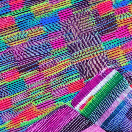 AI generated: macro photo fabric cutoffs, scissors, sewing threads, background - light gradient