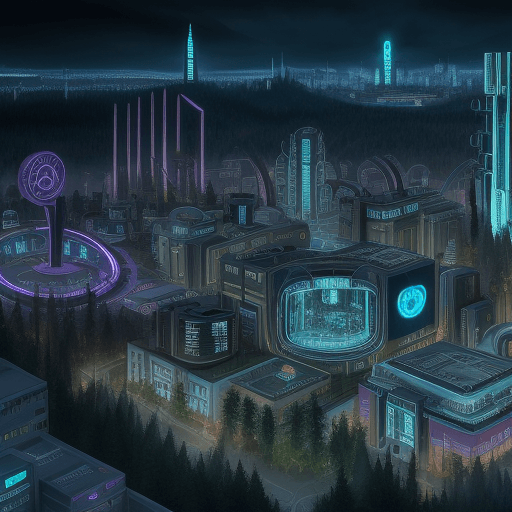 AI generated: 
olympia cyber town 
