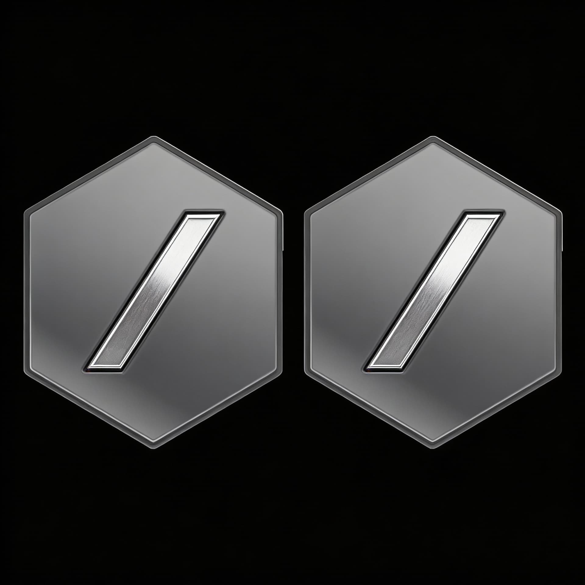 AI generated: Create a Sci-Fi uniform Rank patch. Use the Reference image 1 and create a two patches side by side....