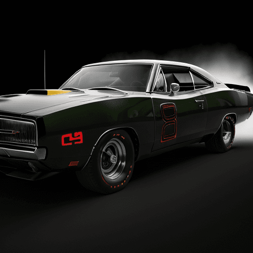 AI generated: Prompt: 1970 Dodge Charger RT from The Fast & Furious, highly detailed, cinematic lighting, action s...