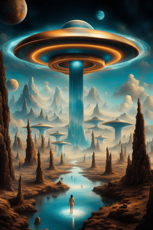 AI generated: Embark on a hypnotic journey through trance-infused landscapes, merging the  influences with  ufo  g...