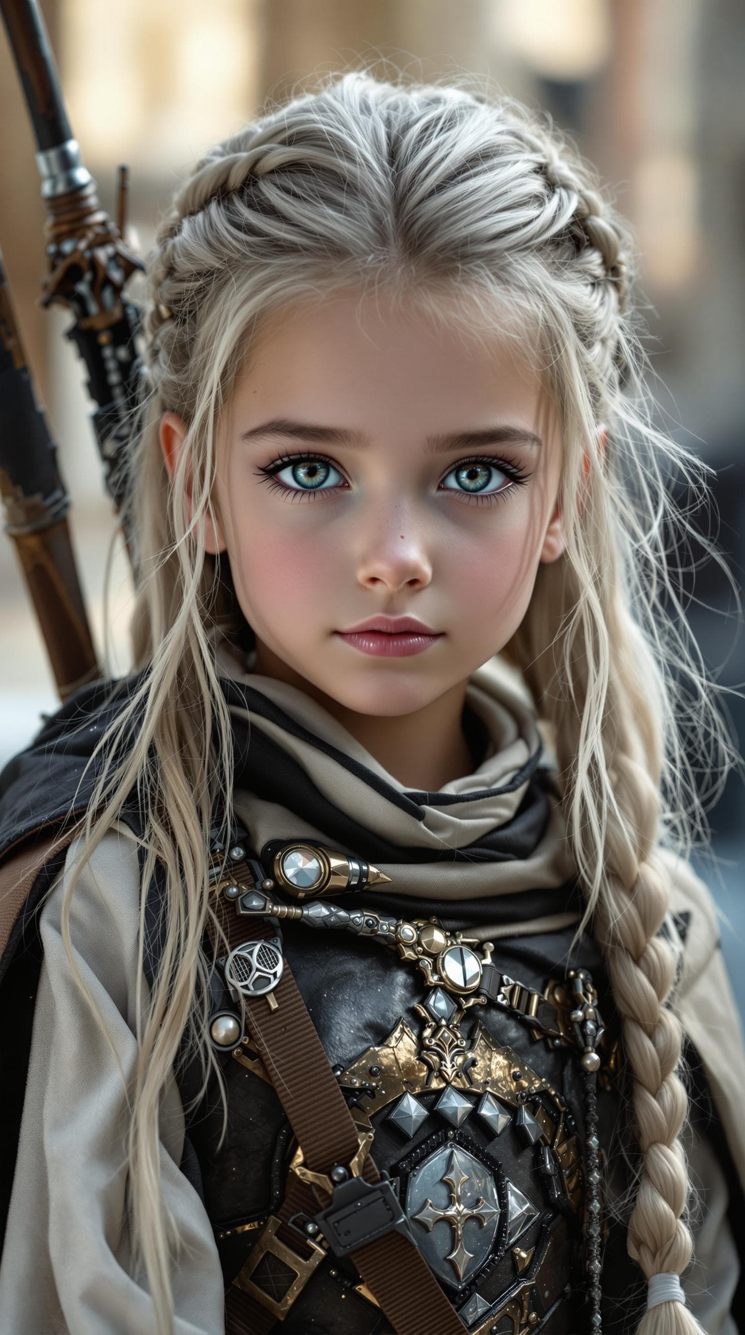 AI generated: a professional photo of a exceptionally of the most beautiful Swedish girl in the world, (age 7), (f...
