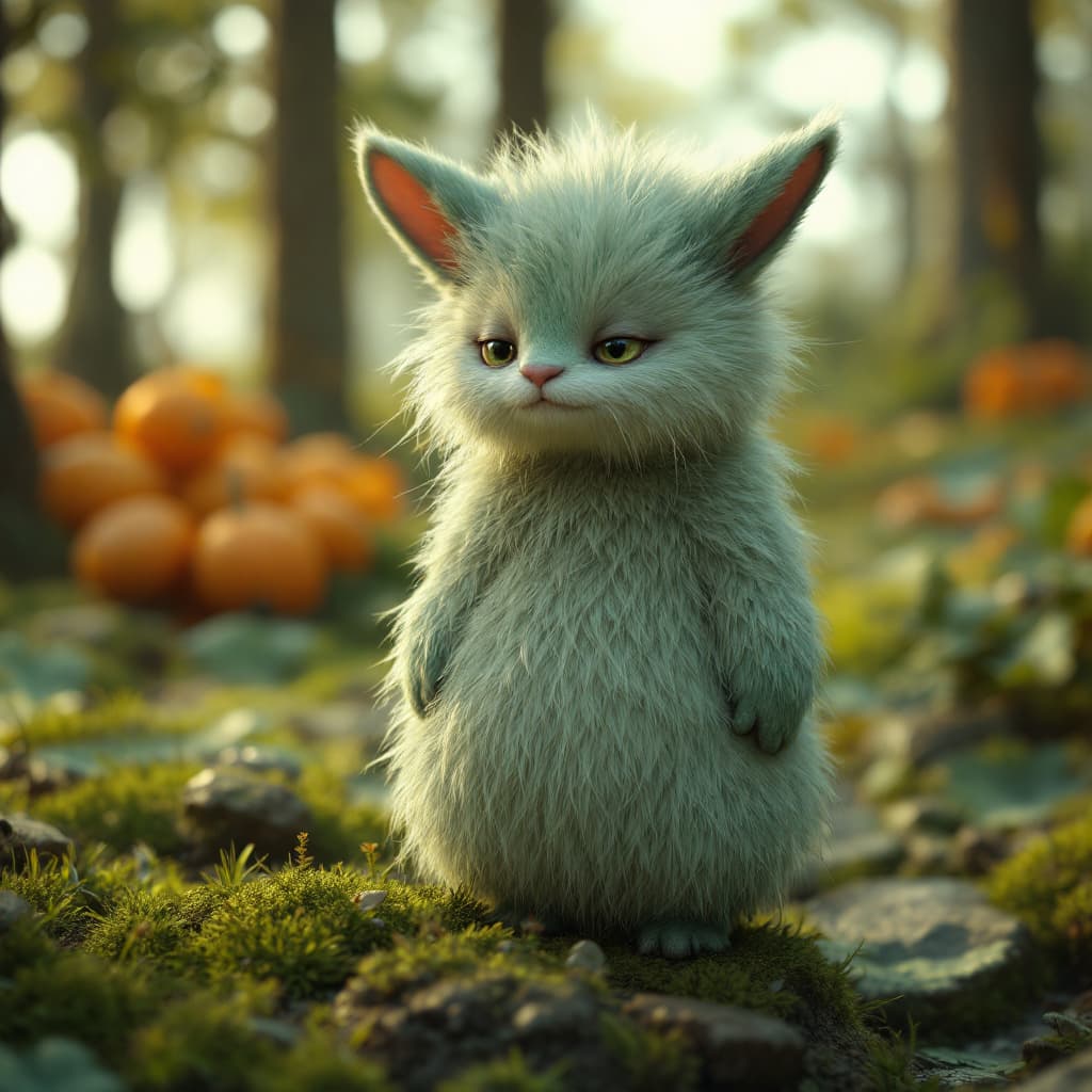 AI generated: The name ELMIR is made of avocado texture, and the fluffy rear view, blender and unreal engine, high...