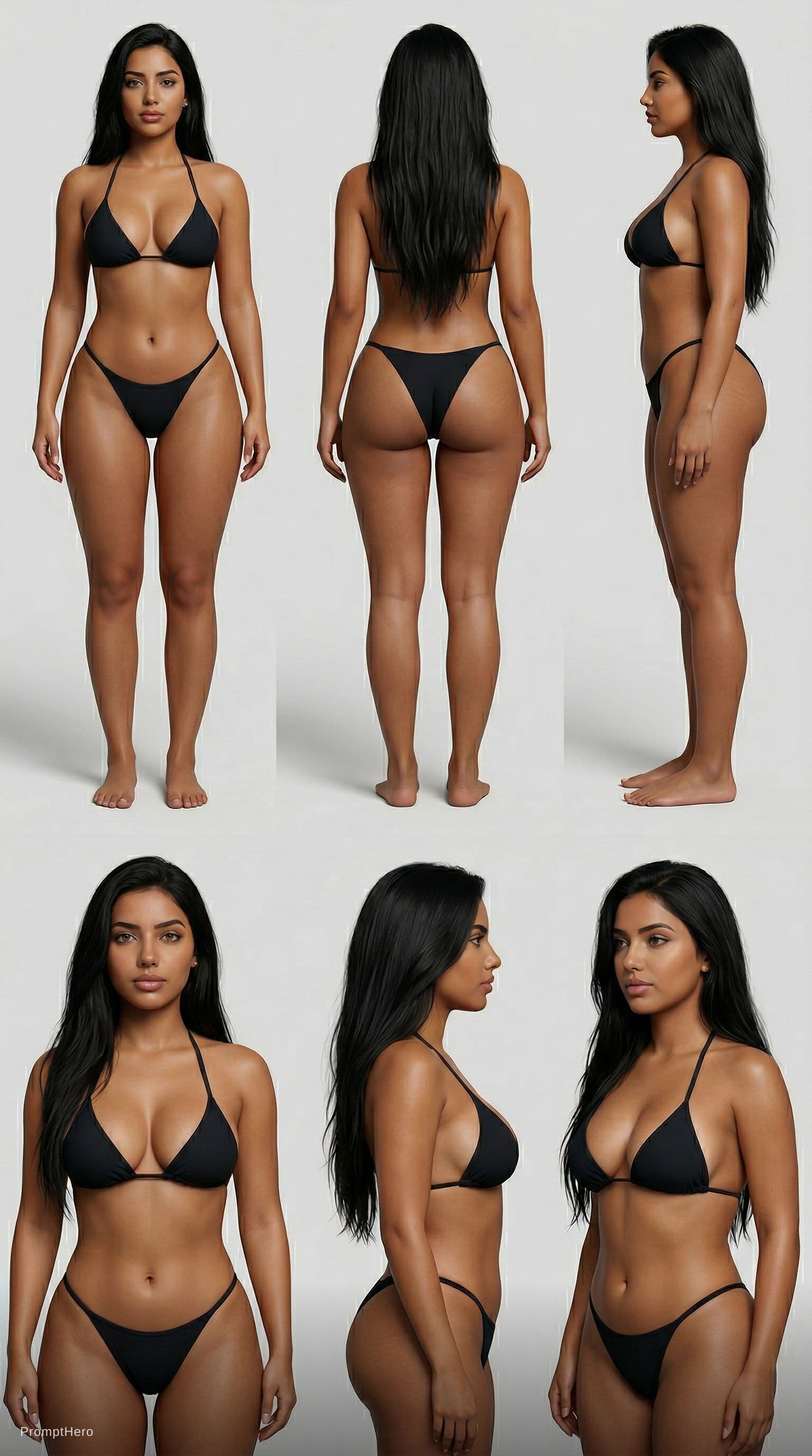 AI generated: Highly realistic female influencer based strictly on the attached reference images (face and body mu...