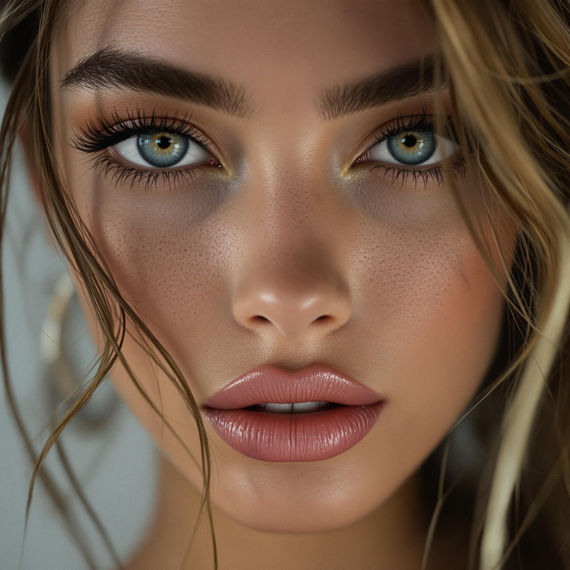 AI generated: close-up of a stunning fashion model, ultra-realistic portrait, shot on a Sony A7III, high quality -...