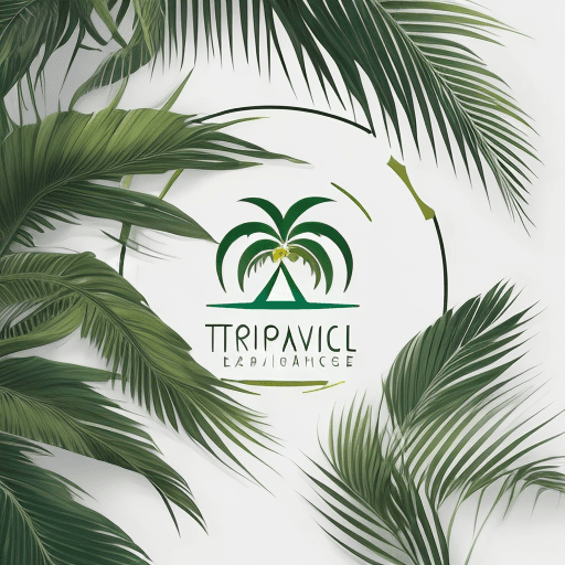 AI generated: elegant and modern logo, for a travel agency called "Tropical Escape", use minimalist and geometric ...