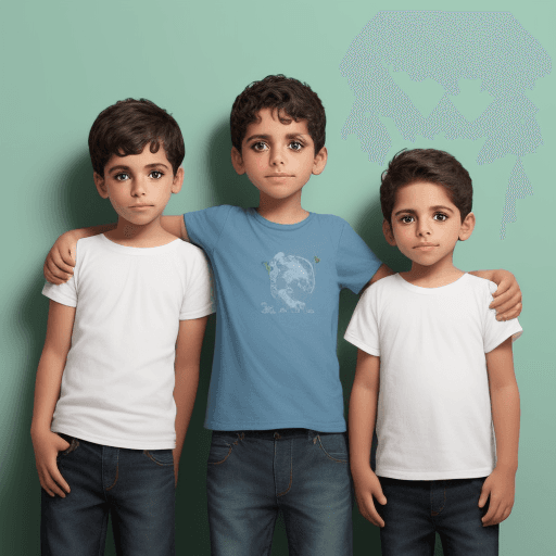 AI generated: mis tres hijos
