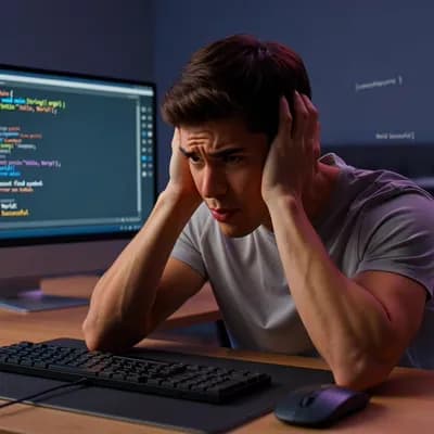 AI generated video: Crea un video cinematográfico ultra realista de 15 segundos sobre la dificultad de aprender programa...
