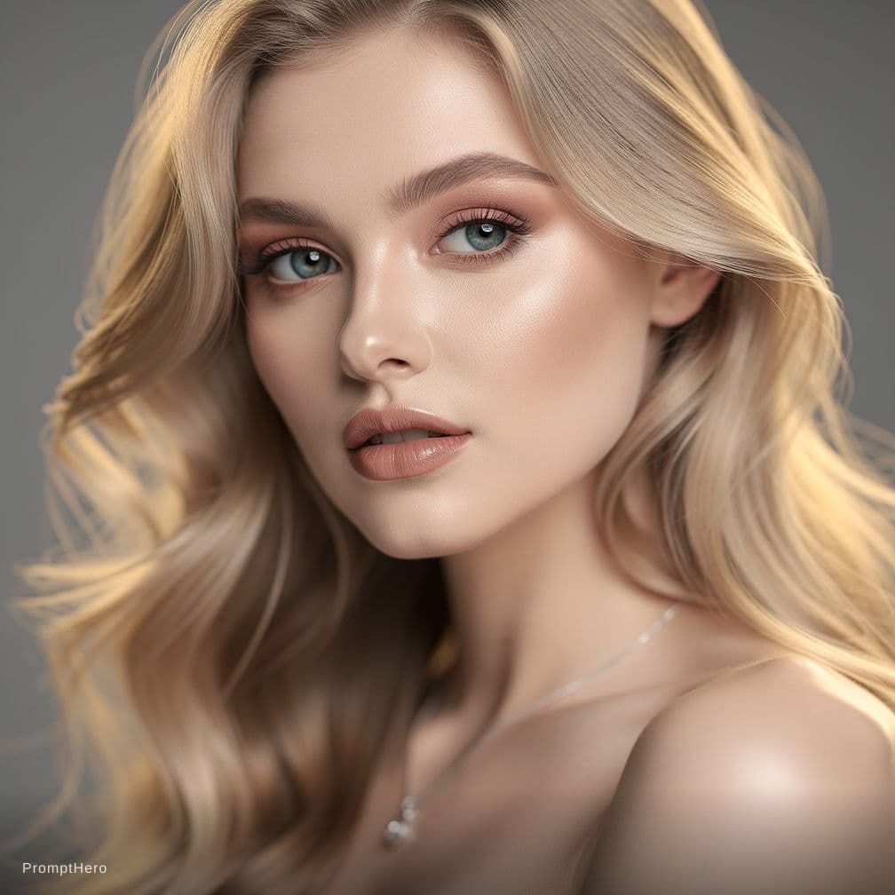 AI generated: "Image is a portrait-style photograph taken with a Sony A1 35mm lens featuring a 22 year old model w...