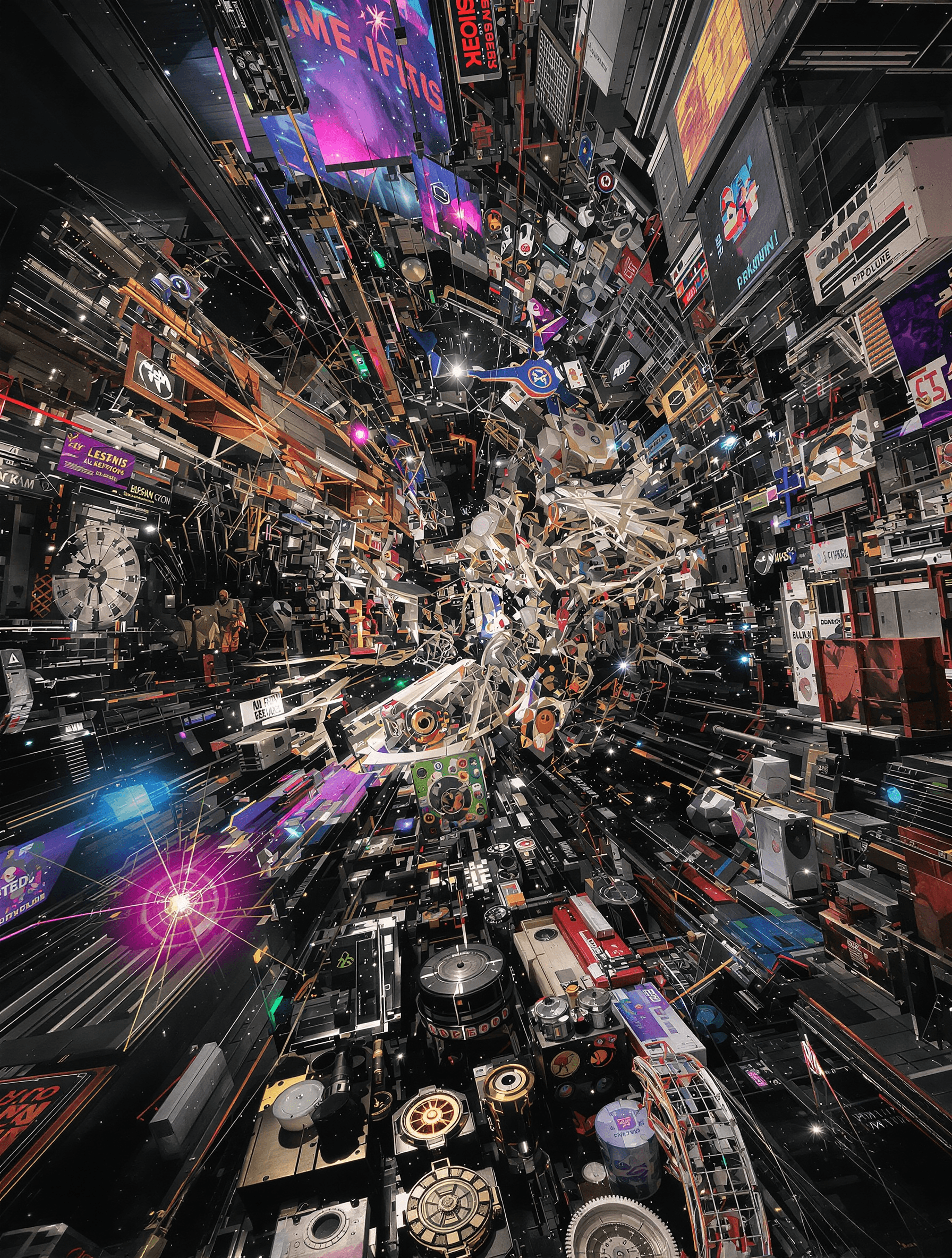 AI generated: /image, randomised, depicting illusion, the Impossible, nonsense, the immaterial, intangible, and fu...