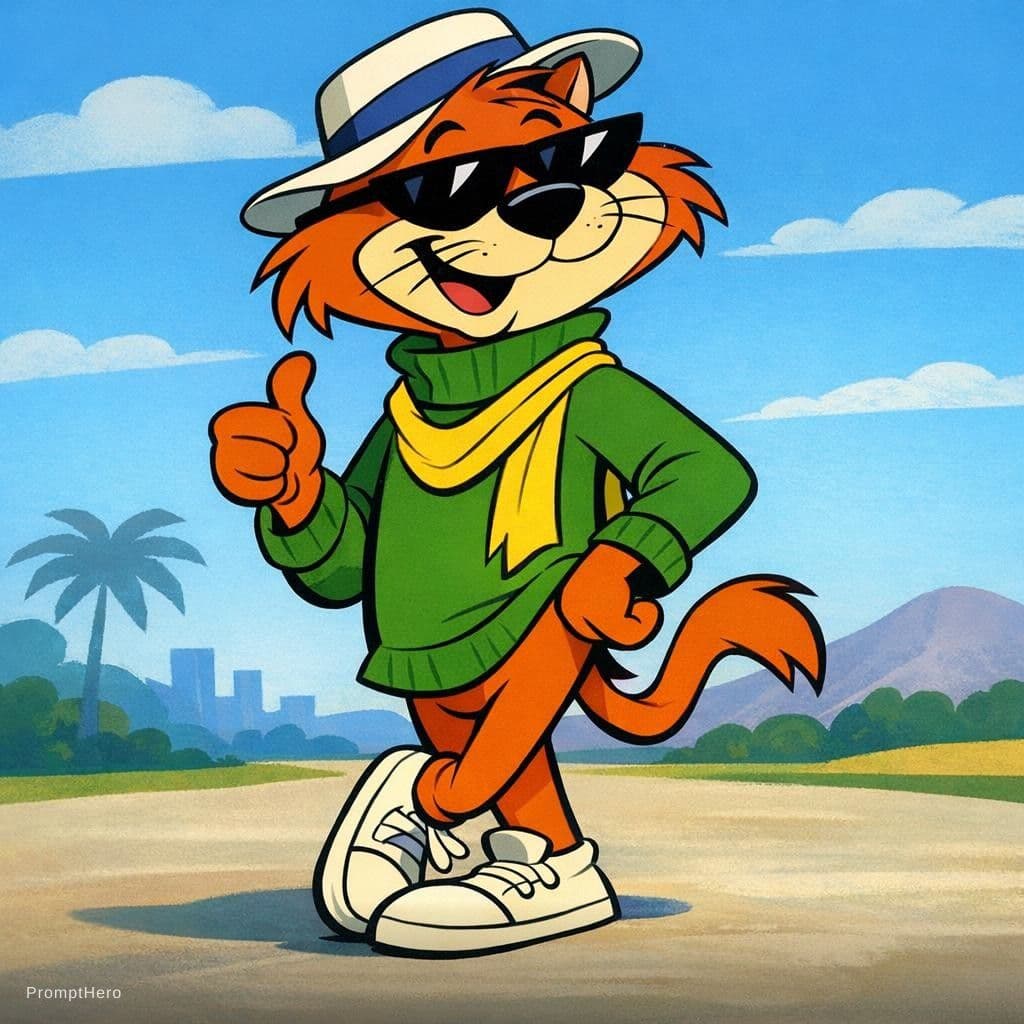 AI generated: can i get an image of cool cat from the cartoon 

