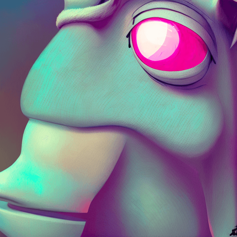 AI generated: a cute adorable wacky donkey with huge emotive eyes, sitting in a corner wearing a dunce cap, moody,...
