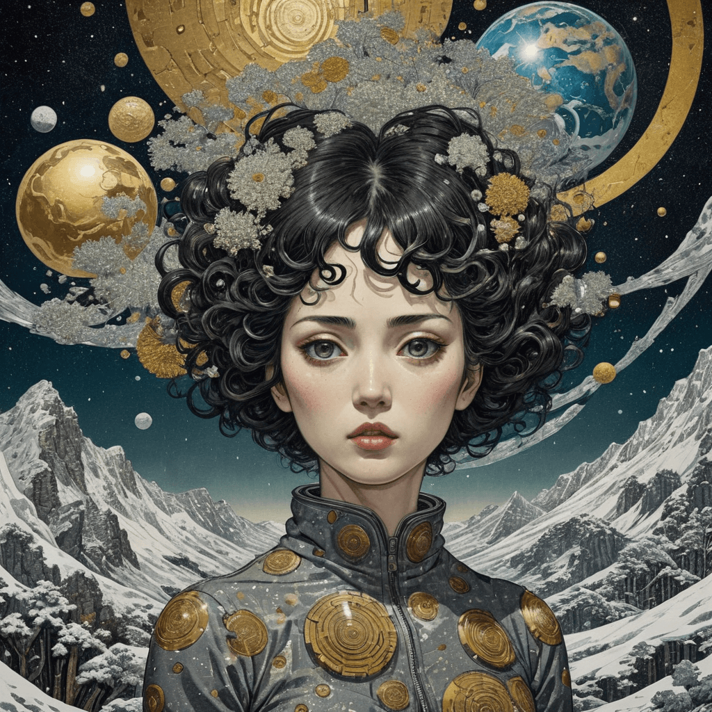AI generated: surreal collage art crafted ,order vs chaos, sense vs no sense, male vs female, good vs bad, vintage...