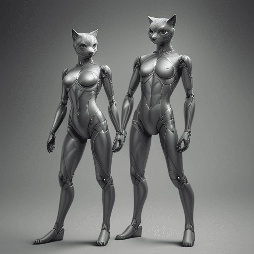 AI generated: (cat:1.1 AND male:1.4) head, anthropomorphic humanoid body, full body, high detail, commercial photo...