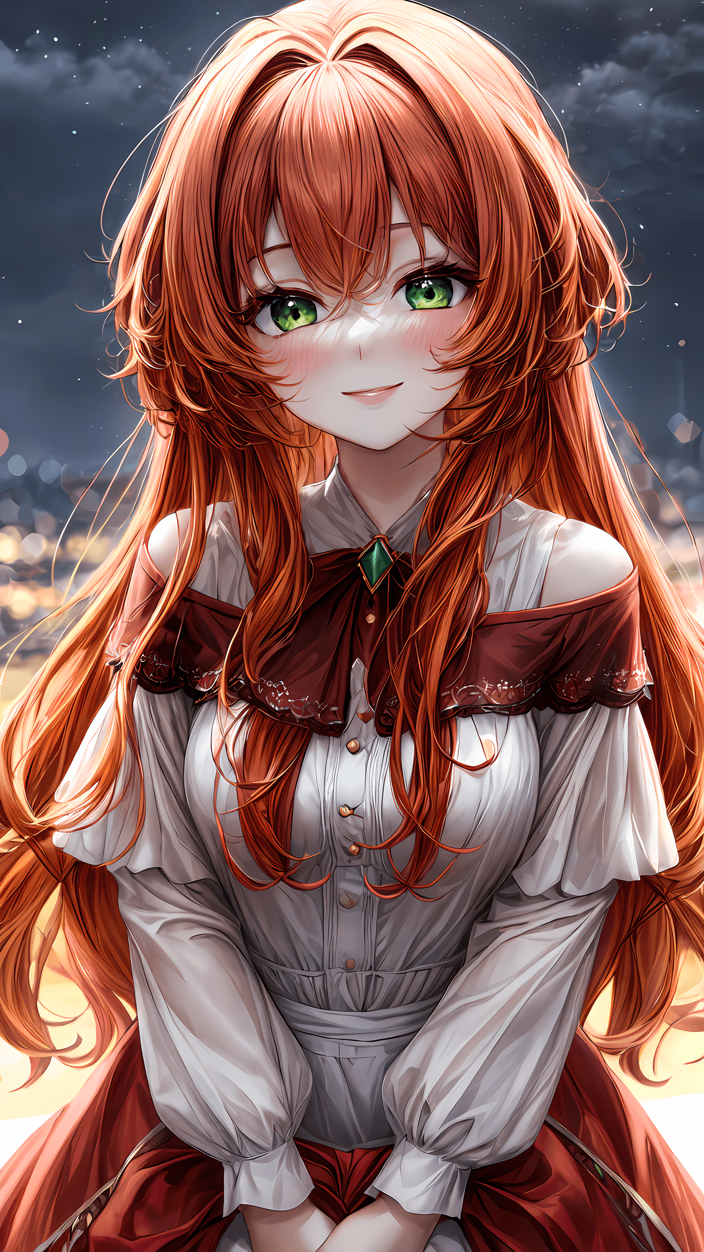 AI generated: (masterpiece , award winning, highest quality:1.2), 1girl, detailed face, (pale skin), (cute), ruby ...