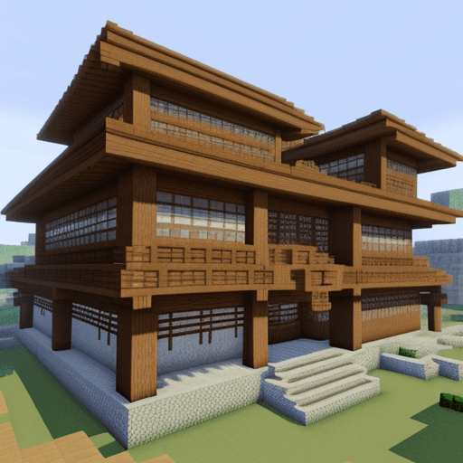 AI generated: Building a Genshin in minecraft