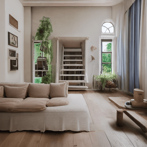 AI generated: High resolution photography interior design, dreamy sunken living room conversation pit, wooden floo...