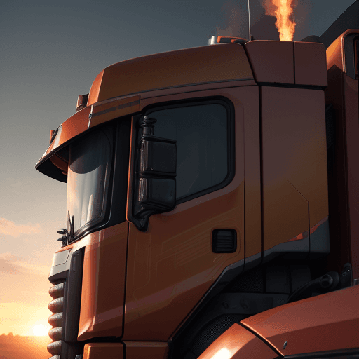 AI generated: Photo of a ultra realistic transformers robot in fire truck, dramatic light, pale sunrise, cinematic...