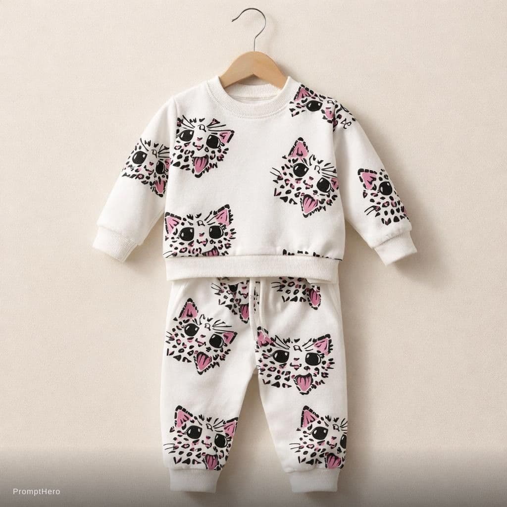AI generated: Create a clean e-commerce catalog photo of the uploaded garment only. Show the clothing set neatly o...