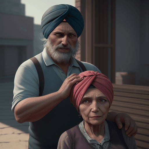 AI generated: a middle-aged man wearing a turban, then he helps an old woman who is always mean to the man.
cinema...