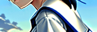 AI generated: perfect anime quality, masterpiece, school, white bra, short sleeves, blue uniform, campus, medium w...