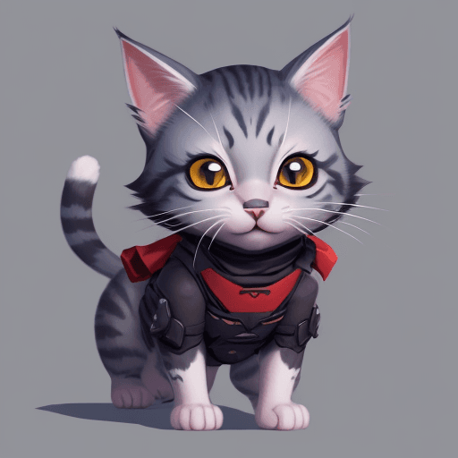 AI generated: mdjrny-v4 sticker cat suprise animated, digital painting, artstation, concept art, smooth