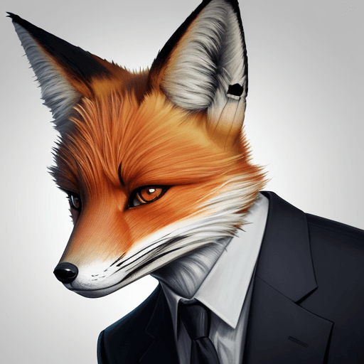 AI generated: character, fox,  cartoon, art , illustartion high quality, drawn, portrait, looking on the left side...