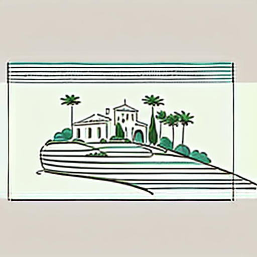 AI generated: A simple and elegant line drawing graphic to be used on a wedding invitation picturing a Mallorcan v...